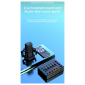 48V Sound Card Audio Mixer Rechargeable Audio Interface RGB Mixer with XLR Microphone Interface for Podcasting/Recording, Easy to Use. 