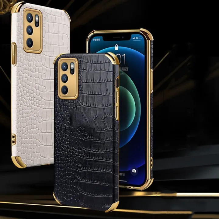 lthmy%20for%20OPPO%20Reno6%20Z%205G%20Phone%20Case%20Leather%20Crocodile%20Pattern%20Plating%20Soft%20TPU%20Shockproof%20Anti-scratch%20Four%20Corners%20360%20Degree%20Protection%20Back%20Cover%20-%20Image%202