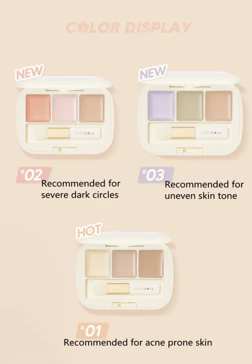Wenefang%20Fashion%20Judydoll%20Moisturizing%20Three-Color%20Concealer%20Palette%20High%20Coverage%20Waterproof%20And%20Sweatproof%20Long-Lasting%20Natural%20-%20Image%203