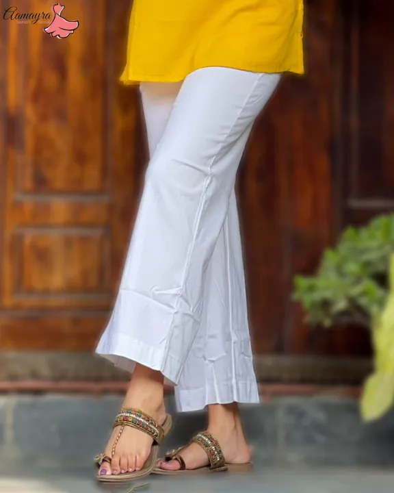 Aamayra%20Fashion%20House%20White%20Cotton%20Plazo%20For%20Women%20-%20Image%202