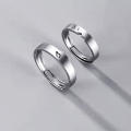 Plated Ring Couple Ring Set Fashionable Couple Ring  Couple Ring Adjustable Size Ring Design Couple Ring Minimalist Design Ring Stainless Steel Ring Small Open Ring for Engagement Couple Ring Wedding. 