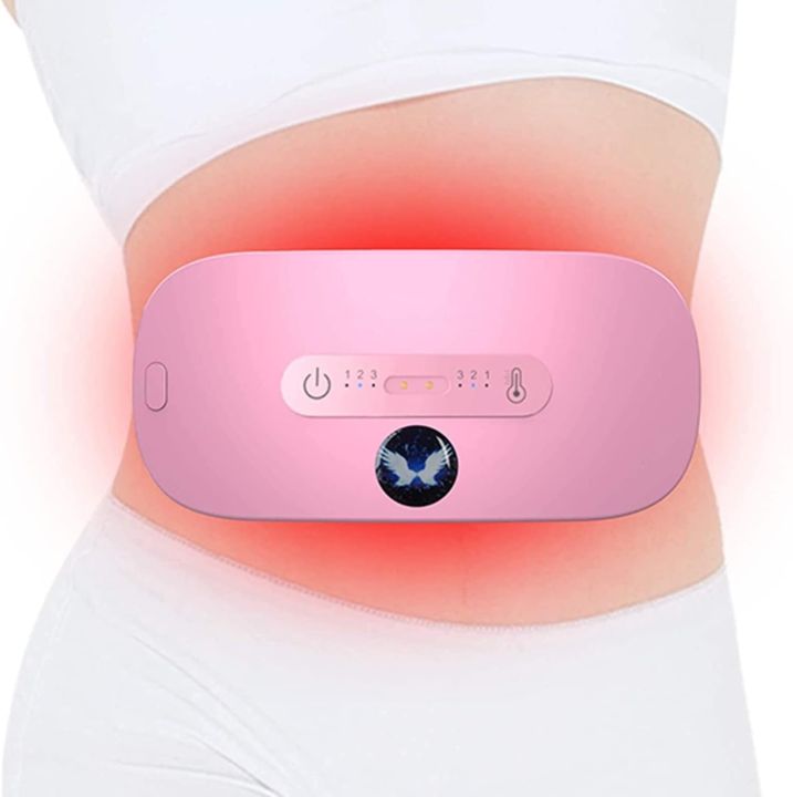 NepLiving%20Women%20Abdominal%20Heated%20Waist%20Belt%20Home%20Hotel%20Portable%20Multiple%20Modes%20Belly%20Vibration%20Heating%20Massager%20Rechargeable%20Waistband%20Pink%20-%20Image%202