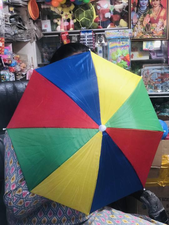 Umbrella%20Hat%20for%20Adults%20and%20Kids%20Rainbow%20Umbrella%20Hat%20Funny%20Umbrella%20Hat%20Adult%20and%20Kids%20Folding%20Umbrella%20Cap%20Folding%20Waterproof%20Elastic%20Fishing%20Rain%20Hats%20for%20Beach%20Fishing%20Hiking%20Party%20(Multicolor)%20-%20Image%202