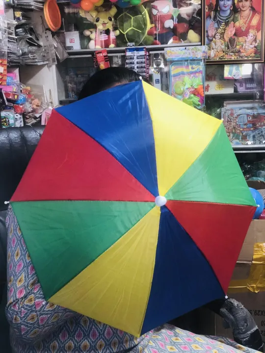 Umbrella%20Hat%20for%20Adults%20and%20Kids%20Rainbow%20Umbrella%20Hat%20Funny%20Umbrella%20Hat%20Adult%20and%20Kids%20Folding%20Umbrella%20Cap%20Folding%20Waterproof%20Elastic%20Fishing%20Rain%20Hats%20for%20Beach%20Fishing%20Hiking%20Party%20(Multicolor)%20-%20Image%202