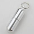 1pc Waterproof Aluminum Alloy Pill Box Portable Medicine Case Capsule Container Bottle Holder Outdoor Pill Case Keychain. 