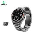Green Orbit Pro Luxury Smart Watch | 1.43" AMOLED Display | Metallic Body With Stainless Steel & Leather Strap | 3D Watch Faces  | BT Calling | IP68 Water Resistance | 178 Sports Modes | BT V5.2 | 270mAh Battery | 20 Days Standby | AOD | 1 Year Warranty. 