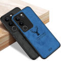 Vantime for vivo V29 5G Case Fabric Texture Patterned Matte Shockproof Non-Slip Frame Cover. 