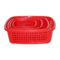 Bagmati Set Of 4 Plastic Fruit & Vegetable Strainer Basket. 