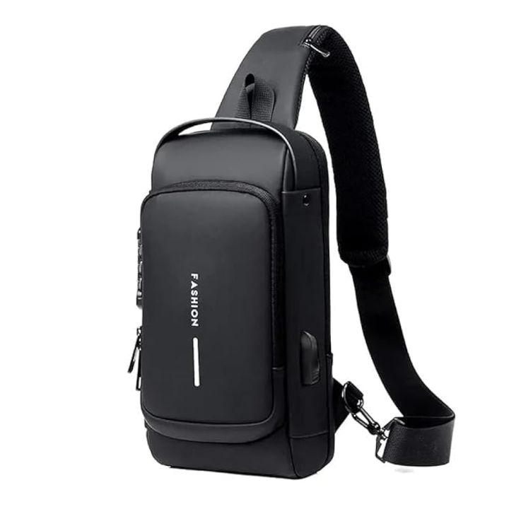 Multifunction%20PU%20Chest%20Bag%20One%20Side%20Bag%20With%20USB%20Charging%20Port%20and%20Password%20Lock%20for%20"'%20Unisex%20I%20Fashion%20Unisex%20Bag%20-%20Image%2010