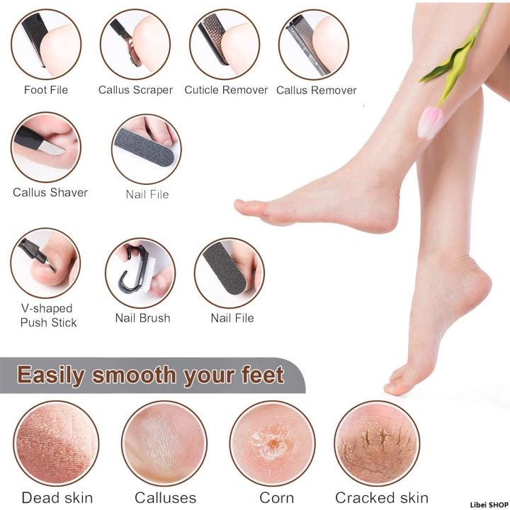 Libei%20SHOPLuxury%208%20in%201Professional%20Pedicure%20Foot%20Spa%20Set,%20Pedicure%20Set%20for%20Feet,Stainless%20Steel%20Foot%20Care%20Kit,%20Foot%20Rasp%20Dead%20Skin%20Remover%20-%20Image%205