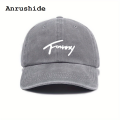 Anrushide Instagram retro gray baseball cap women's summer American washed Original big head circumference trend autumn and winter show face small. 