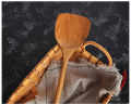 Natural Wooden Long Handled Non Sticky Cooking Spoon Healthy Kitchen Utensils. 