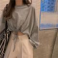 Lace Waist Full Sleeve KD T-Shirt For Women. 