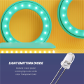 LED Bright Light Lamp Emitting Diode, 70 Piece, DC 3V-6V, 5 mm, White. 