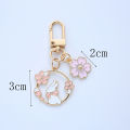 Cartoon Sakura Rabbit Keychain Cat Pendant Backpack Keyring Best Friend Charms C MNP. 