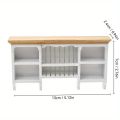 High Quality Wooden 1:12 Dollhouse Storage Cabinet Simulation Doll House Furniture Wall Hanging Cabinet Mini Display Shelves Kids Toys. 