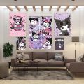 Canvas Painting Stickers Sail Aesthetic Art Wall Home Decor i Cute Poster Kuromi Kawai. 