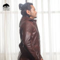 Rhino Leather Genuine Leather Jacket for Men ( Reddish Twotone ). 