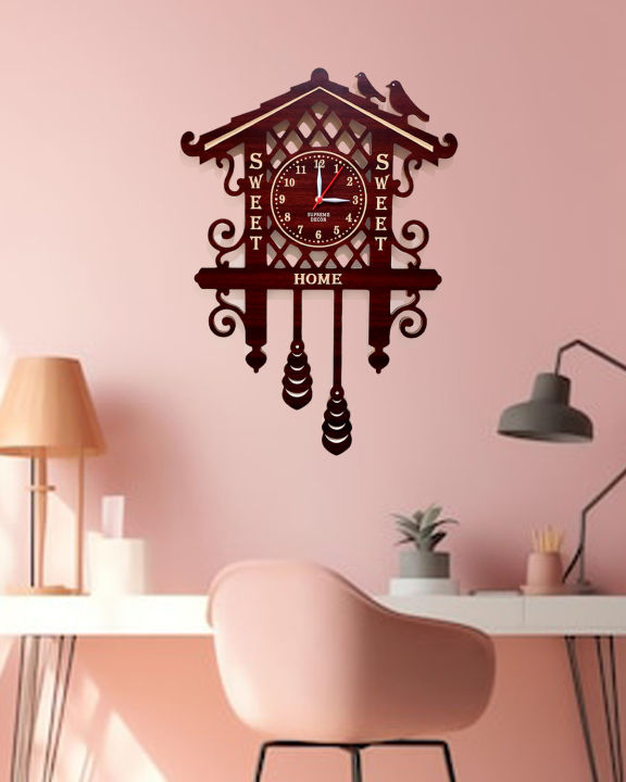 Sweet%20Home%20Sweet%203D%20Wooden%20Wall%20Clock%20-%20Best%20Interior%20Design%20-%20By%20Supreme%20Decor%20-%20Image%204