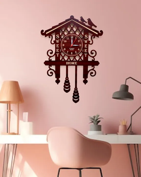 Sweet%20Home%20Sweet%203D%20Wooden%20Wall%20Clock%20-%20Best%20Interior%20Design%20-%20By%20Supreme%20Decor%20-%20Image%204