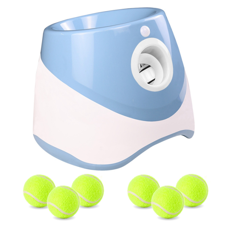 Automatic Dog Tennis Ball Launcher Chase Fun Interactive Machine Catapult Throw Toys Blue