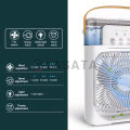 Viral Mini Air Cooler Fan/ Humidifier with USB charger | 5 spray ports | 7 color light options | 3 Fan Speed | Timer Option | Desktop Fan. 