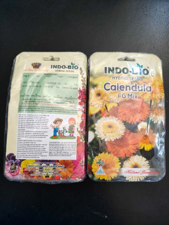 99 shop Indo-Bio Floral Gold Calendula FG Mixed Seeds – Bright Seasonal Blooms for Home & Herbal Gardens (1 Packet) by 99 shop