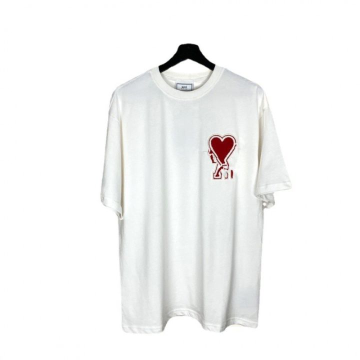 25%20Summer%20New%20Fashion%20Brand%20A*I%20Heart%20Patch%20Round%20Neck%20Short%20Sleeve%20Loose%20Fit%20Unisex%20Casual%20Versatile%20Fashion%20Top%20T%20T-shirt%20-%20Image%205