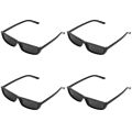 FORIDE 4X Vintage Rectangle Sunglasses Women Small Frame SunGlasses Retro Eyewear S17072 black frame black. 