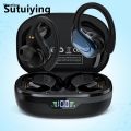 Wenefang Sutuiying Wireless Headphones Bluetooth 5.3 Earphones 75Hrs Playtime with Mic New style Hot Selling LED Display Button Control Earhook Sport Waterproof Headsets. 
