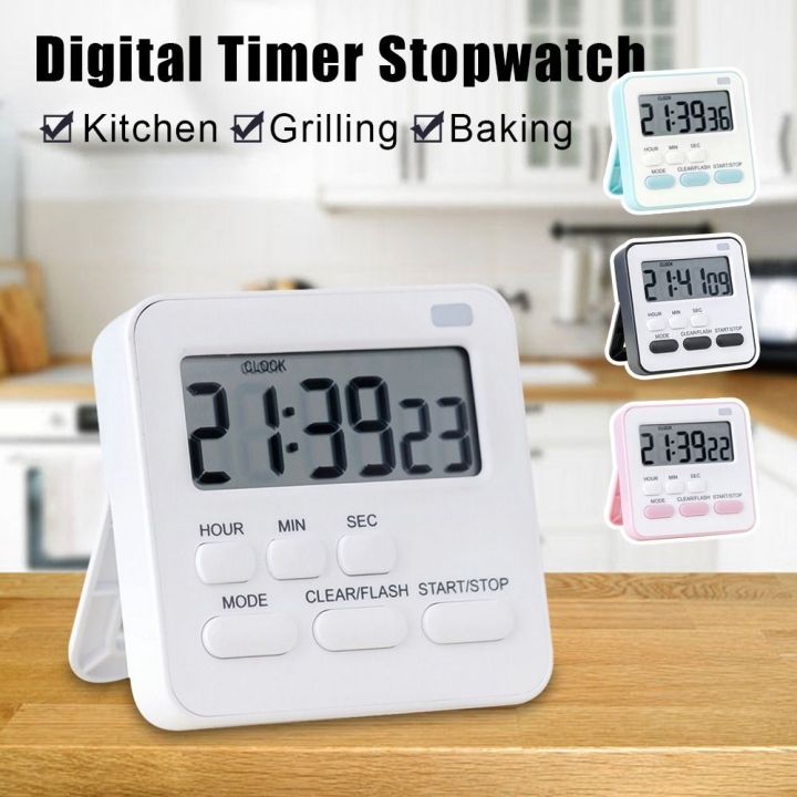 Portable Kitchen Tool Desktop Egg Timer Digital Timer Stopwatch Kitchen Timer Electronic Alarm Clock