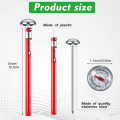 6PCS Stainless Steel Kitchen Thermometer 1Inch Dial Thermometer Milk Frothing Food Thermometer with Red 5 Inch Long Stem. 
