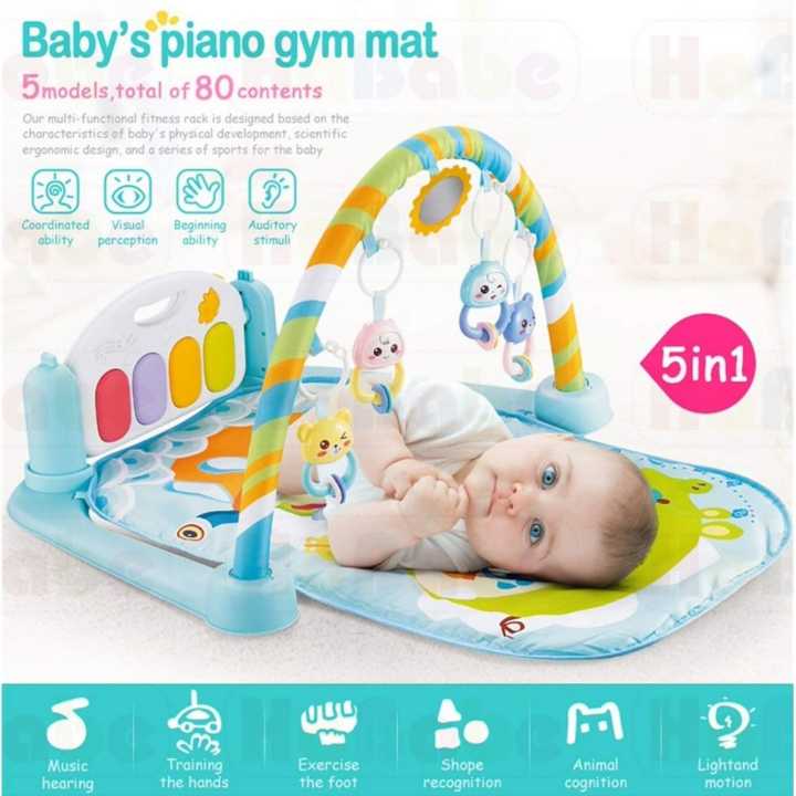 Cozykids Baby Multifunctional 5 In 1 Piano Gym Mat