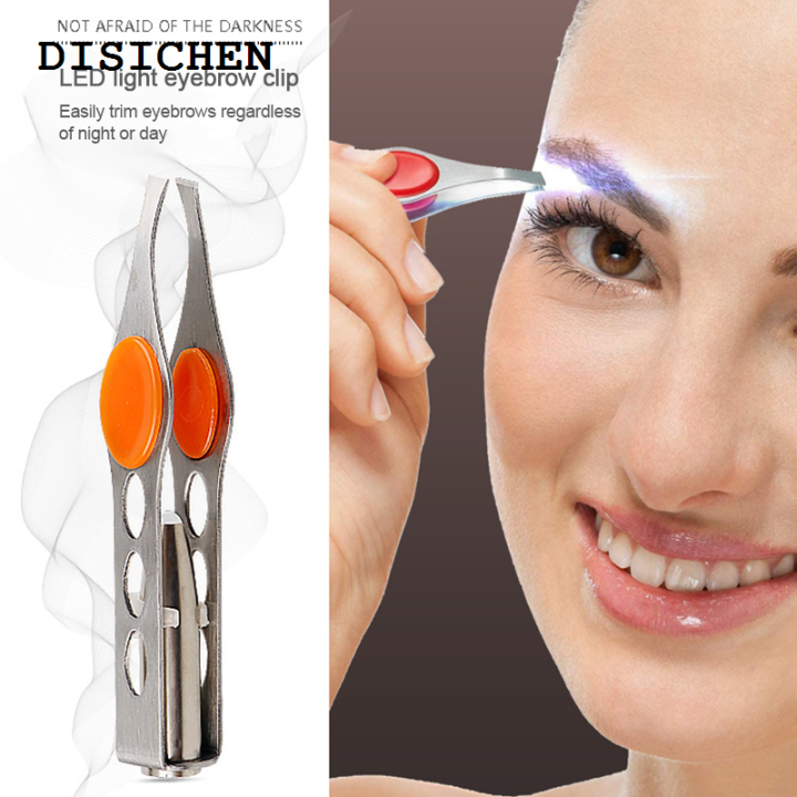 DISICHEN%20New%201PC%20LED%20Eyebrow%20Tweezer%20Oblique%20Tip%20Stainless%20Steel%20Eyebrow%20Trimming%20Clip%20Eye%20Hair%20Removal%20Prune%20False%20Eyelash%20Clamp%20Makeup%20Tool%20-%20Image%202