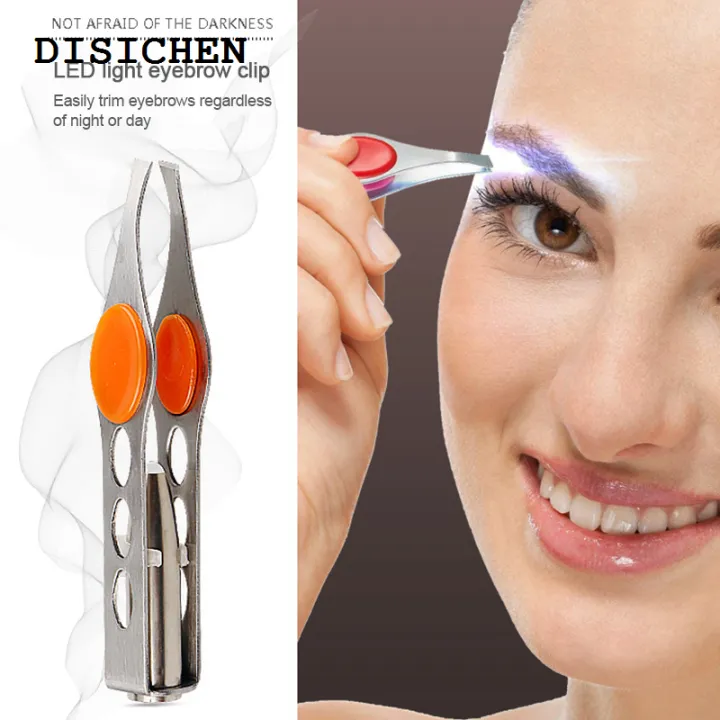 DISICHEN%20New%201PC%20LED%20Eyebrow%20Tweezer%20Oblique%20Tip%20Stainless%20Steel%20Eyebrow%20Trimming%20Clip%20Eye%20Hair%20Removal%20Prune%20False%20Eyelash%20Clamp%20Makeup%20Tool%20-%20Image%202
