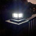 2 PCS Solar Light Fence Gate Pillar LED Lamp Black Plastic Villa Column Lamp For House Gate Patio Garden Wall. 