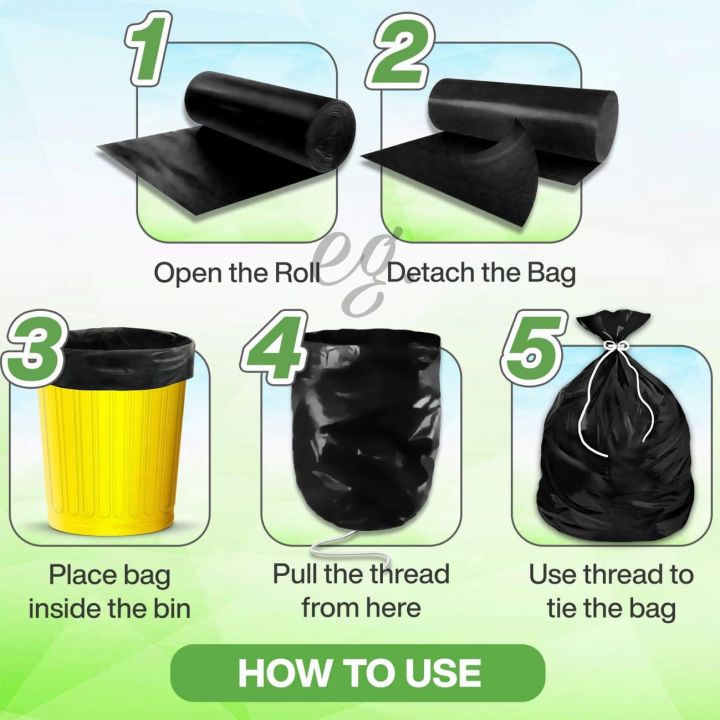 35 Liter Garbage Bag 1 Role (30 Pices Per-Role)