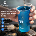 WEST BIKING TPU Soft Lightweight Durable Sports Water Bottle Outdoor Riding Running Hiking Portable Folding Water Bottle. 