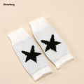 Wenefang 2024 Punk Y2K Star Knitted Woolen Gloves for Men Women Pentagram Half Finger Warm Soft Mitten Soft Star Hand Fingerless Gloves. 