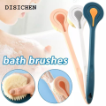 DISICHEN Fashion 1pc Long Handle Bath Brush Soft Hair Bath Brush Back Ball Brush Bathroom Body Brushes Mud Back Scrubber Shower Massage Brush. 