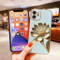 UCUC for Vivo Z1 Pro / Z5X Back Cover + Free Lanyard Gold Lotus Luxury 6D Plating Soft Silicone Phone Case. 