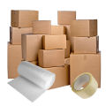 House Moving Pack Shifting Home / Apartment  30 Pieces Different Size Box Cardboard | 10 Meter Bubble Wrap | Big Roll of Tape with Marker and 50 Pieces of Fragile Stickers. 