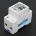 Single Phase DIN-Rail Energy Meter 5-60A 220V 50Hz Electronic KWh Meter/Sub meter with LCD Digital Display. 