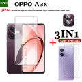 BLKNAIM 3in1 OPPO A3X Full Cover matte ceramic film Screen Protector For OPPO A3X ceramic Glass Tempered Glass lens film Carbon fiber back film. 