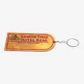 Brass Hotel Key Ring With Custom Print. 