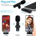K8 Wireless Collar Clip Professional Microphone For Live, Video, Sound Recorded Type-C. 