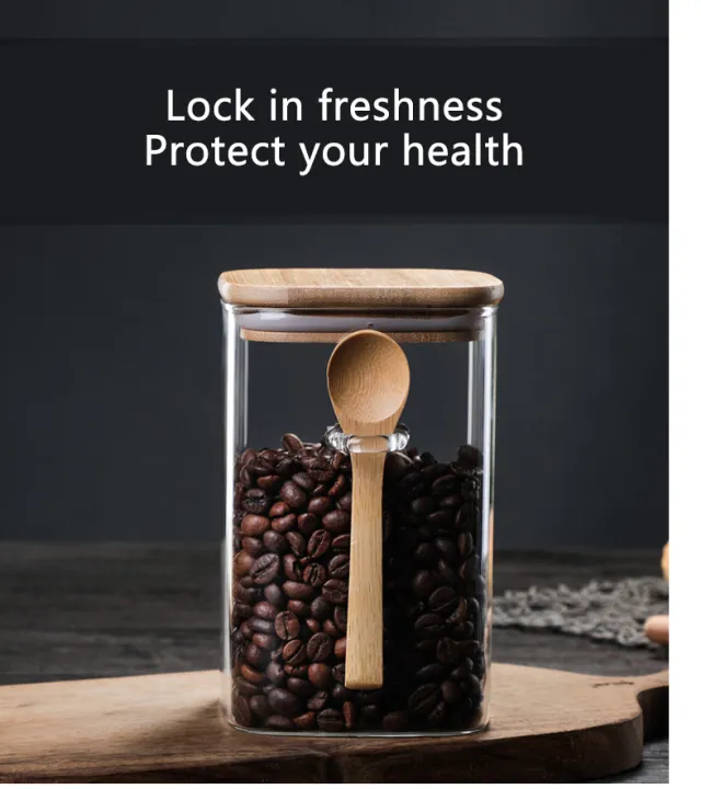 NepLiving%20Kitchen%20Storage%20Box%20Using%20Transparent%20Glass%20Sealed%20Canned%20Candy%20Coffee%20Bean%20Jar,%20With%20Spoon%20And%20Bamboo%20Lid-Pack%20Of%203%20-%20Image%203