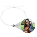 SILARA Circle Photo Bracelet Projection Bracelets Personalized Custom Photo Bracelet With Couple Memorial Jewelry Gift For WoWomen Women. 