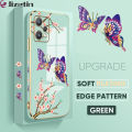 Jizetin for Realme 9 Pro / OnePlus Nord CE 2 Lite 5G Back Cover With Free Lanyard Flowers Butterfly 6D Plating Silicone Phone Case. 