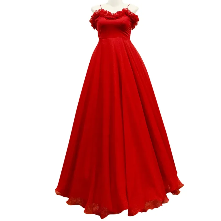 burnt orange hoco dress Isa Short Sonnia Kimono Sleeve Ruffled Wide Leather Belt catching details Size:[EU-41 & US-9]